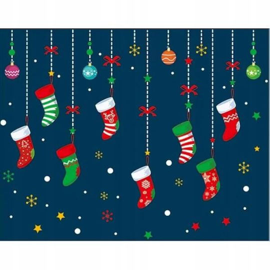 Ecarla Christmas Colorful Window Stickers 2 Sheets 30x45cm Nkd24