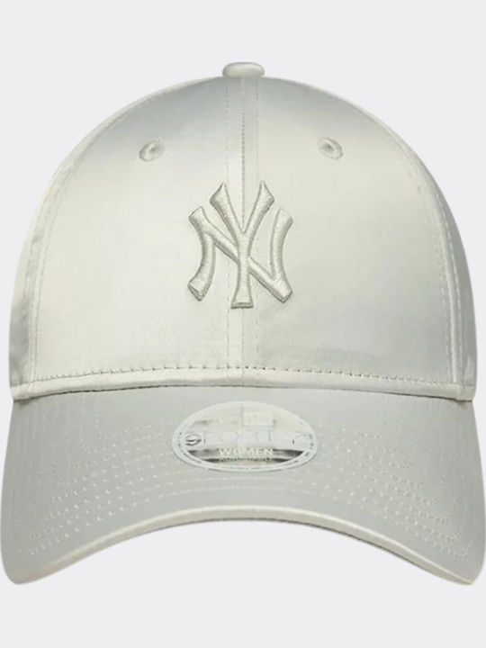 New Era New York Yankees Mlb Satin Bow Back Grey 9forty Adjustable Cap Women's Jockey Grey