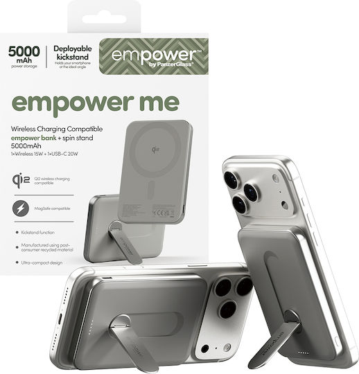 PanzerGlass Empower MagSafe 5000mAh 20W with USB-C Port Titanium