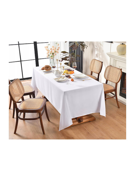 Now Art Amelia Home Fleckabweisendes Tischtuch Weiß 140x180cm