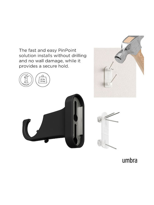 Umbra Extendable Metallic Curtain Pole Evie Single 107-305cm Black/Walnut