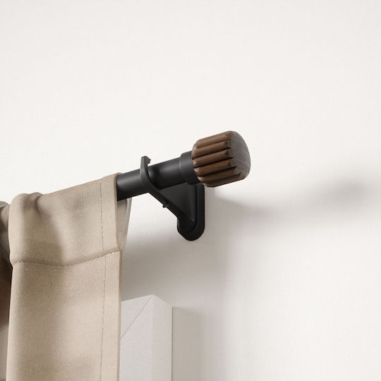 Umbra Extendable Metallic Curtain Pole Evie Single 107-305cm Black/Walnut