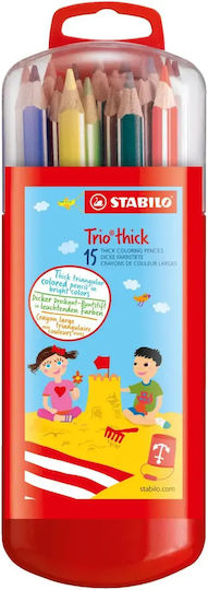 Stabilo Trio Thick Zebra Crayons 15 Pieces 203/11-15