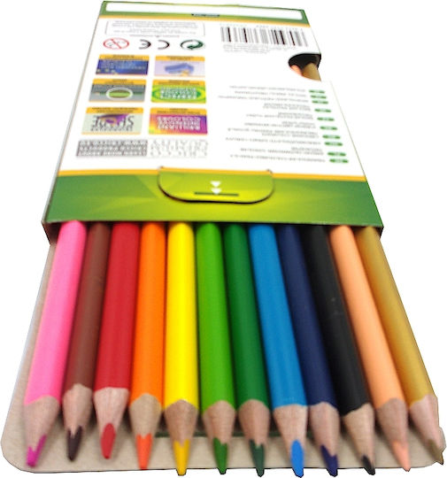 Cricco Triangular Crayons 12 Colors Mix Cr322k12
