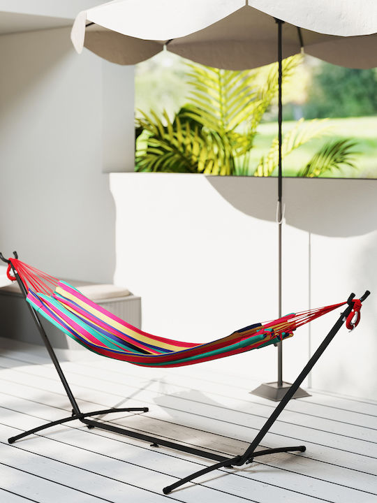 Outsunny Αιώρα Υφασμάτινη με Βάση Κόκκινη 310x117x105εκ.