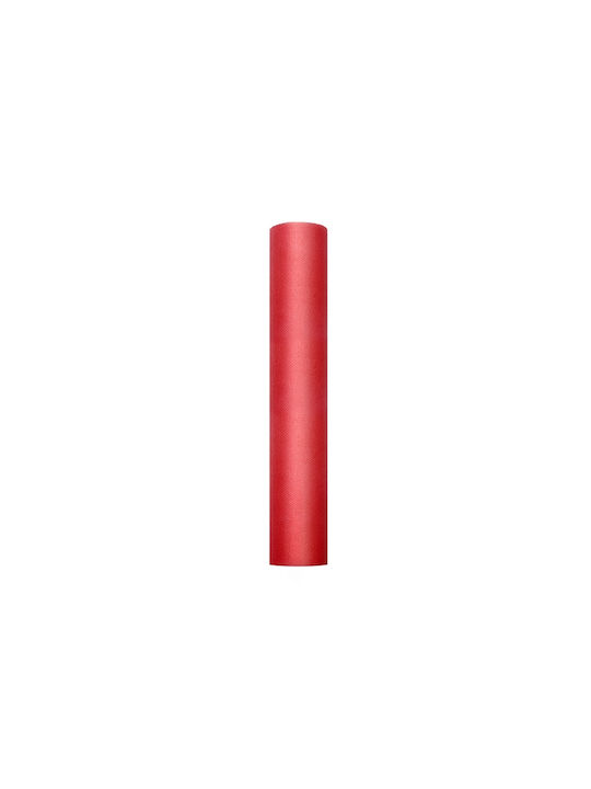PartyDeco Decoration Fabric Tulle 30x900cm Red