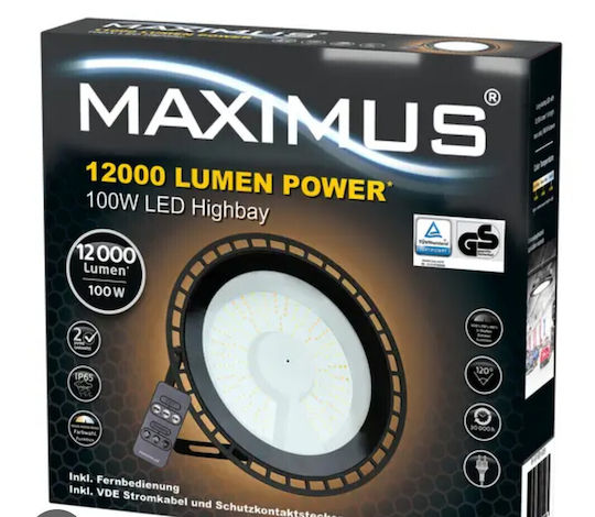 Maximus Bell Light 100W Natural White 12000 Lumen With Built-In White LED