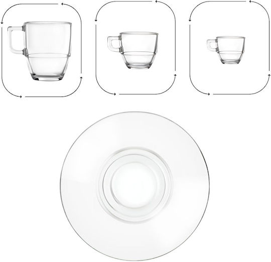 RCR Set 6 Kristalline Tassenuntersetzer Braune Caffè 12,5cm Universal