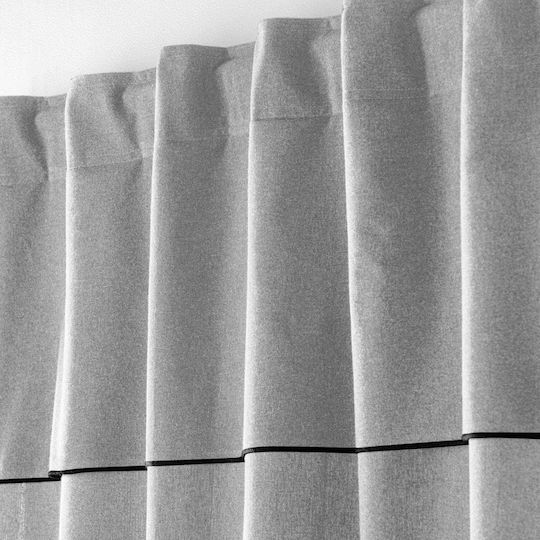 Douceur d'Intérieur Mistraline Grau Vorhang mit Tunnel 140x240cm