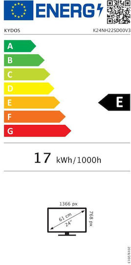 Kydos Τηλεόραση 24" HD Ready LED K24NH22SD00V3 (2025)