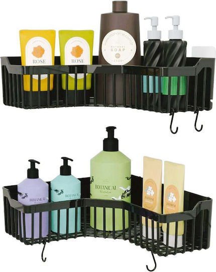 SteweHome SteweHome Ecke An Der Wand Montierte Badezimmerregale Kunststoff Schwarze