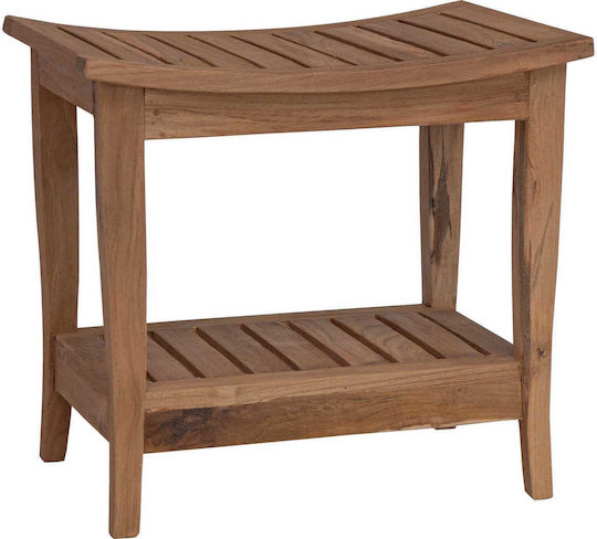vidaXL Raft De Baie Din Lemn 50x35x45cm Maro