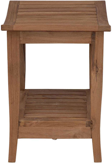 vidaXL Raft De Baie Din Lemn 50x35x45cm Maro