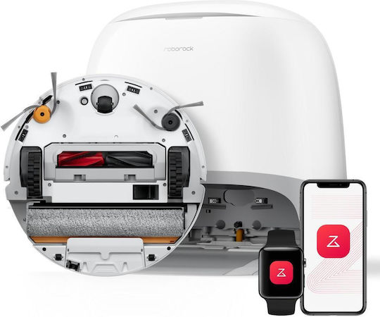 Roborock Qrevo Curv 2 FlowX Σκούπα Ρομπότ με Χαρτογράφηση Laser & Απορρόφηση 20000Pa Λευκή