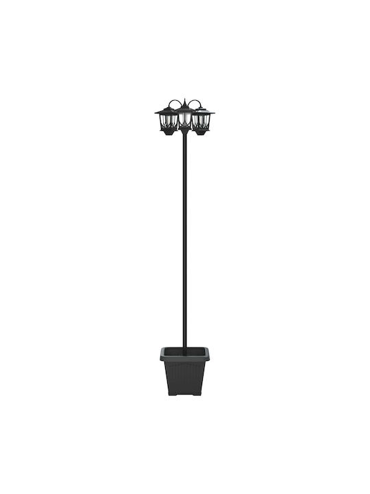 vidaXL LED Außenstehlampe für den Außenbereich mit Warmes Weiß Licht Schwarz