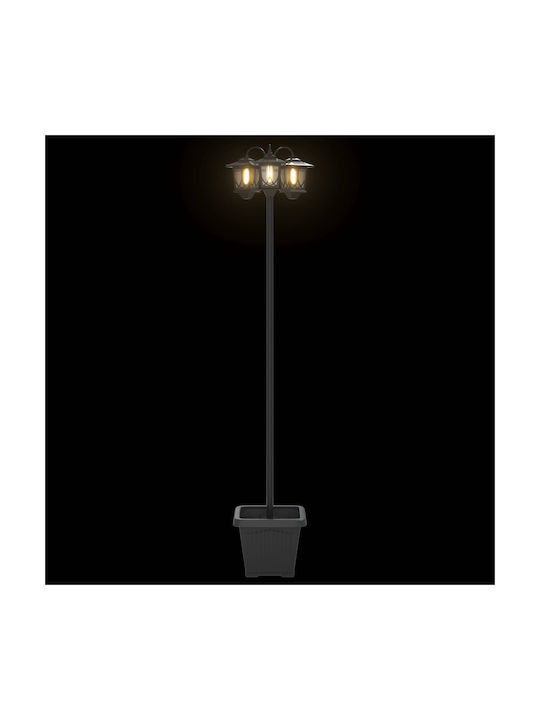 vidaXL LED Außenstehlampe für den Außenbereich mit Warmes Weiß Licht Schwarz