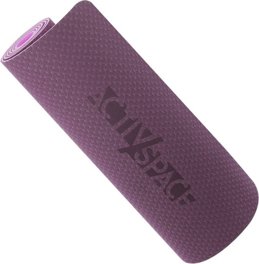 Activ Space Στρώμα Γυμναστικής Yoga Ροζ (183x61cm)