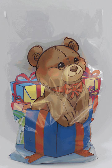 PartyPro PartyPro Kunststoff Weihnachts Geschenkverpackung Tasche für Geschenk 20x35cm 10 Stück