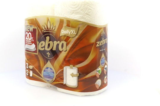 Zebra Daily Xl Prosop de Hartie de Bucatarie 2 Role 3 Straturi 2 Pachete 3800090300274