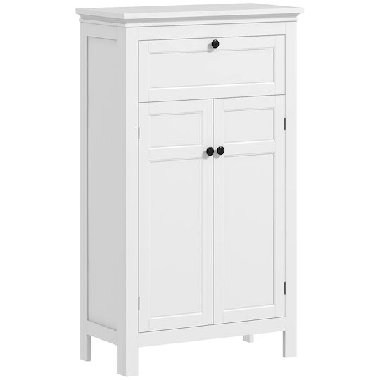 HomCom Badezimmerschrank 60x30x102.5cm Weiß