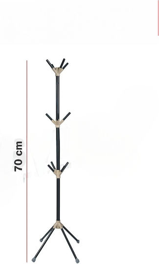 SteweHome Metallic Multicolour Freestanding Coat Rack 174cm