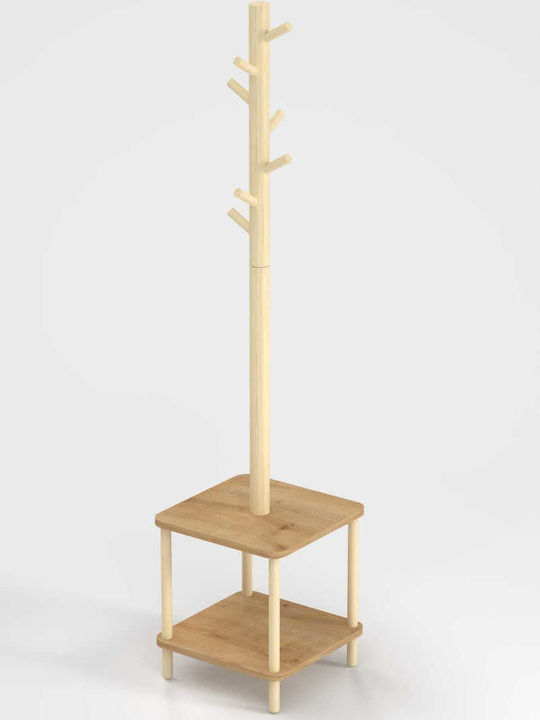 SteweHome Καλόγερος Ξύλινος Καφέ 160cm