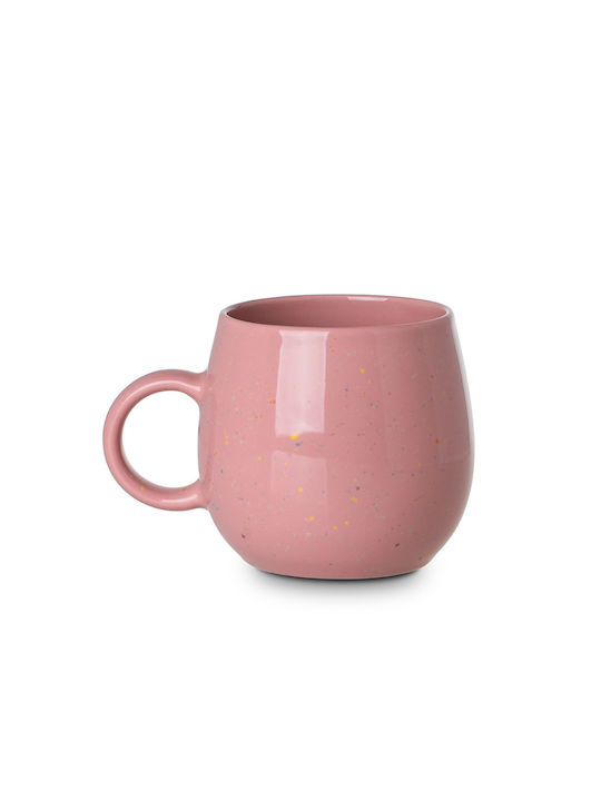 Estia Speckle Pop Κούπα από Πορσελάνη Ροζ 480ml
