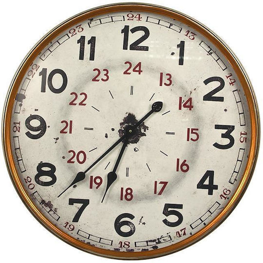 Zaros Ceas De Perete Metalic Alb Ø60cm