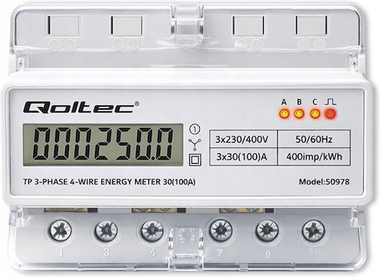 Qoltec Elektrische Messgeräte Digital Schiene Dreiphasig UMQTCU000250