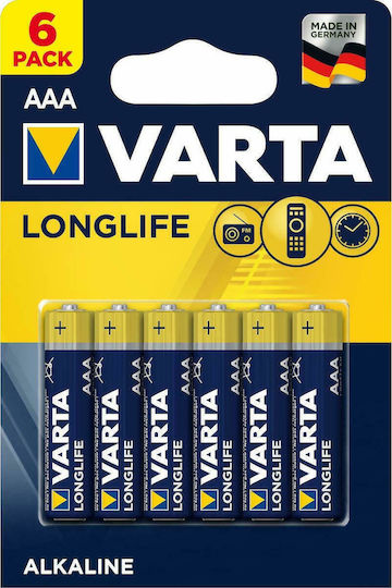 Varta Alkaline Batteries Long Life AAA Varta 6pcs