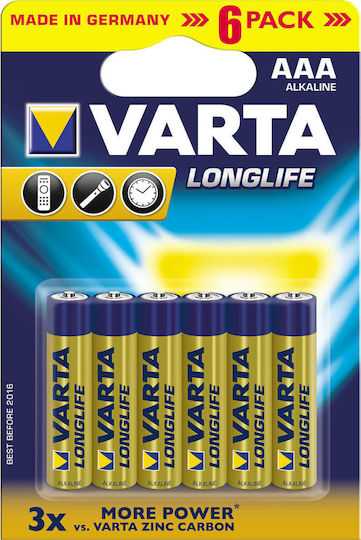 Varta Alkaline Batteries Long Life AAA Varta 6pcs