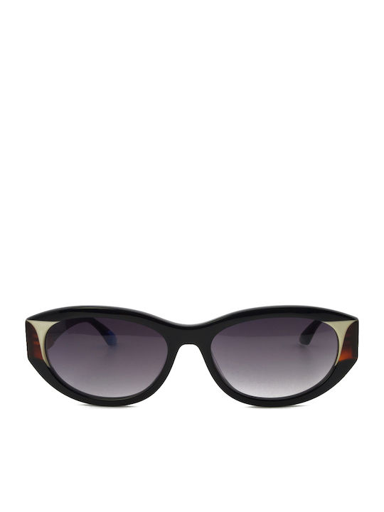 Urban Owl Women’s Sunglasses with Black Horn-Rimmed Frame and Black Lens ANET-C1