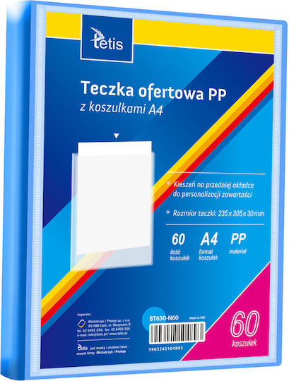 Pp Presentation Folder 60 Sleeves A4 Blue