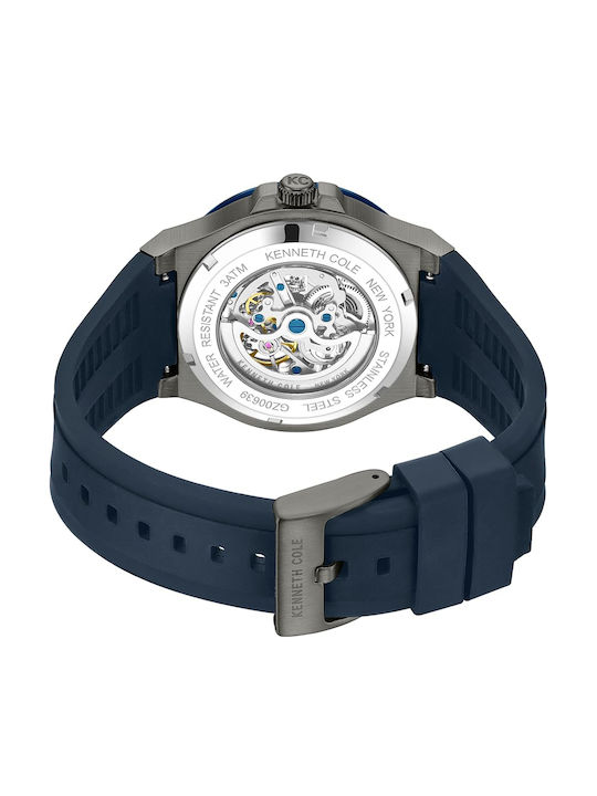 Kenneth Cole Men's Watch 43mm Automatic With Grey Rubber Strap