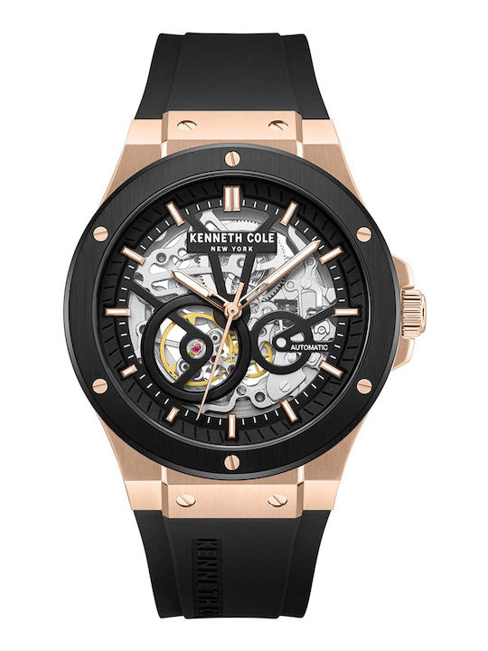 Kenneth Cole Ρολόι Αυτόματο με Καουτσούκ Λουράκι