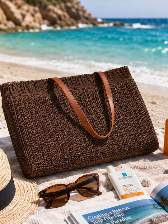 Wicker Brown Beach Bag Wicker Brown Beach Bag
