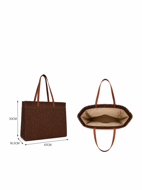 Wicker Brown Beach Bag