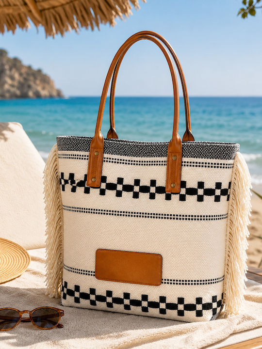 Frottee Strandtasche Schwarz