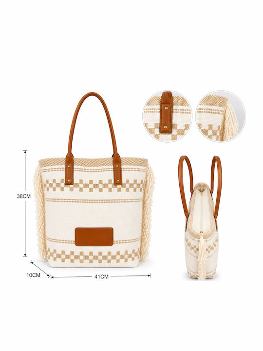 Frottee Strandtasche Beige RZ555-5-Beige