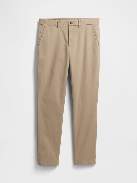 Trousers Chino Elastic in Slim Fit Beige
