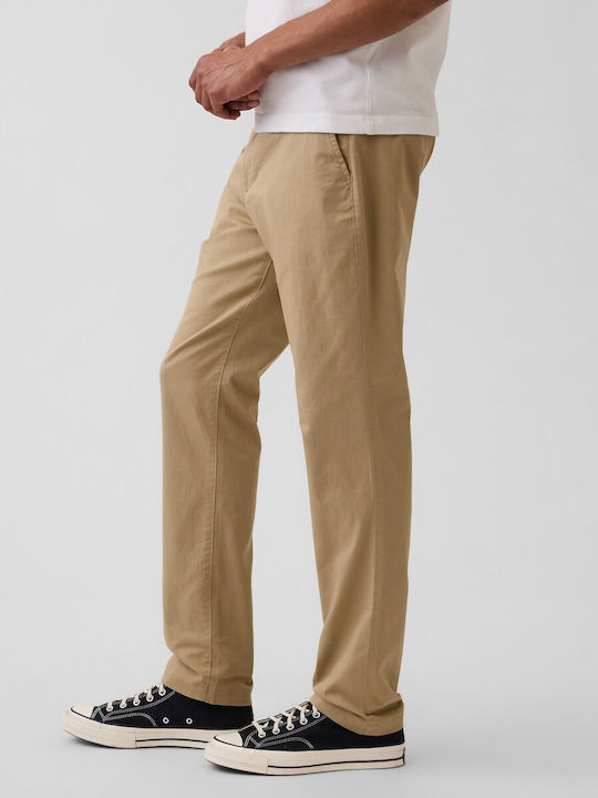 Trousers Chino Elastic in Slim Fit Beige