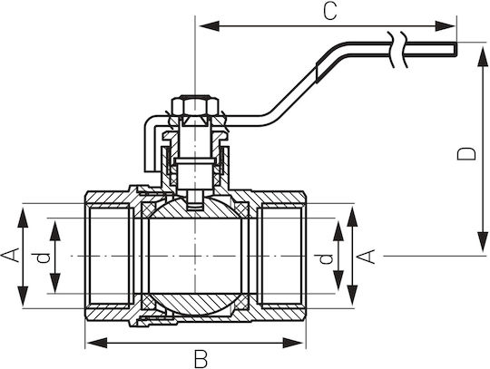 Ball Valve F-f 3-8" Normal