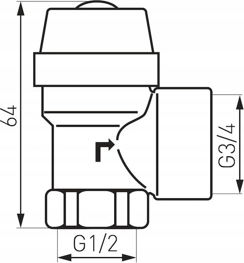 Sicherheitsventil 3-4" 2,5 Bar F F