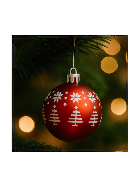 Set Christmas Tree Ornaments Plastic White Red Unbreakable Holiday 24x