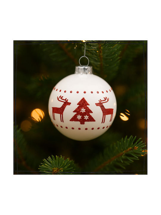 Weihnachtsbaumschmuck Kunststoff Weiße Rote Unzerbrechliche Feiertage 24x
