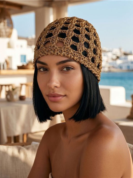 Unisex Beanie Strickmütze Braun