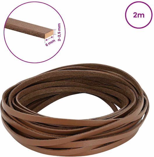 vidaXL Leather Brown Lace