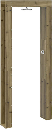 vidaXL Ντουζιέρα Πισίνας 99x23x226εκ. Καφέ