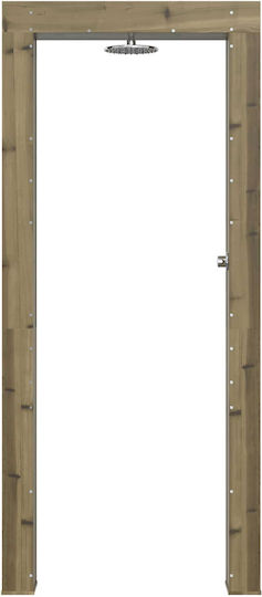 vidaXL Ντουζιέρα Πισίνας 99x23x226εκ. Καφέ