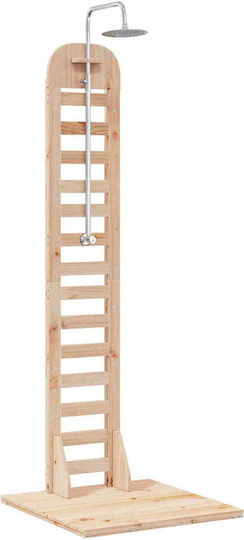 vidaXL Pool Shower 76x223 cm Brown